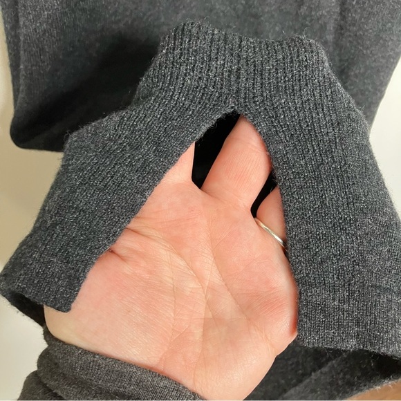 Autumn Cashmere charcoal gray sleeveless dress turtleneck 100% cashmere size XS - Picture 5 of 8